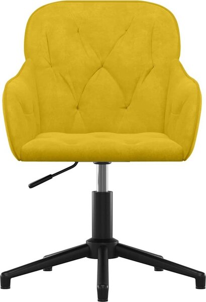VidaXL Otočná kancelářská židle samet [344863] Barva: Černá