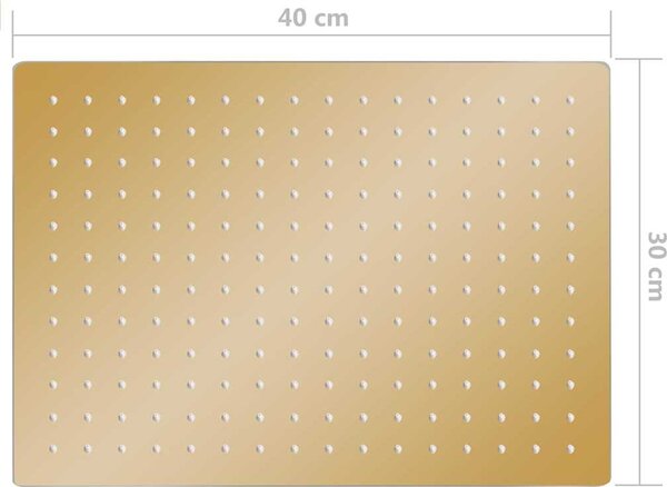 VidaXL Dešťová sprchová hlavice nerezová ocel 40x30 cm obdélník [147701] Barva: Černá