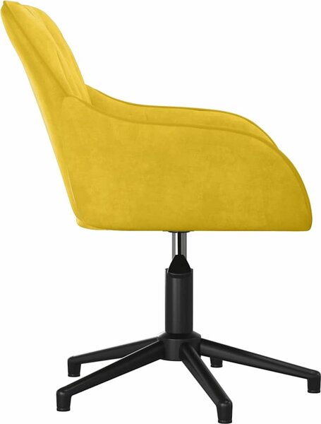 VidaXL Otočná kancelářská židle samet [344863] Barva: Černá