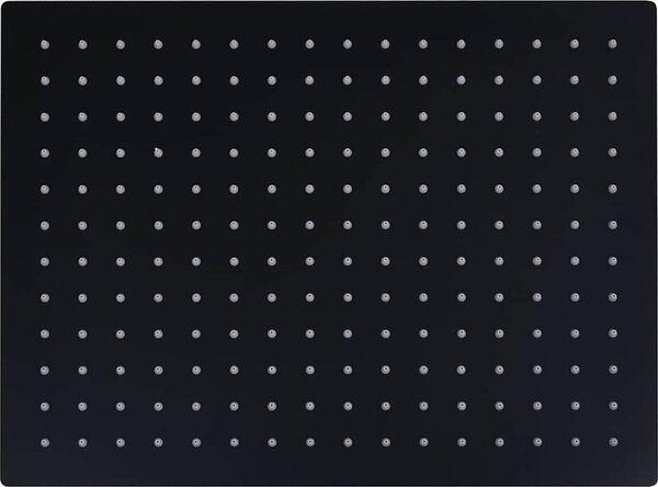 VidaXL Dešťová sprchová hlavice nerezová ocel 40x30 cm obdélník [147701] Barva: Černá