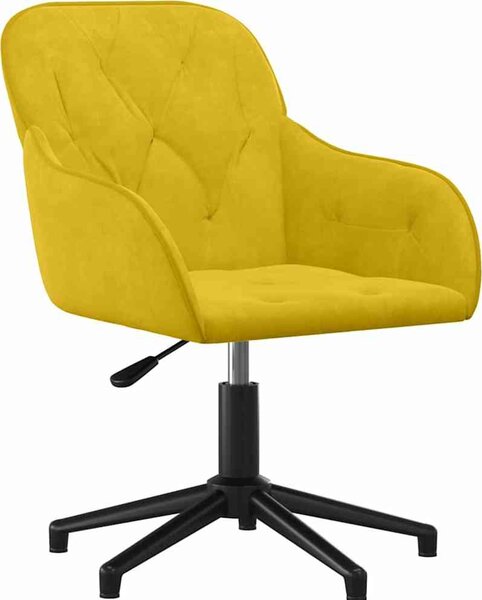 VidaXL Otočná kancelářská židle samet [344863] Barva: Černá
