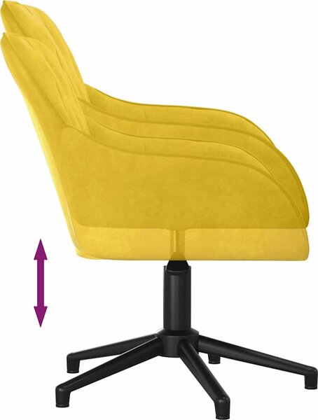VidaXL Otočná kancelářská židle samet [344863] Barva: Černá