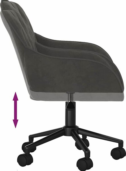 VidaXL Otočná kancelářská židle samet [344868] Barva: krémová