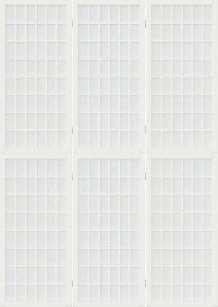 VidaXL Skládací 3dílný paraván v japonském stylu 120 x 170 cm [352087] Barva: Bílá