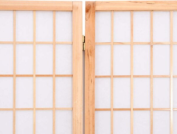 VidaXL Skládací 3dílný paraván v japonském stylu 120 x 170 cm [352087] Barva: Bílá