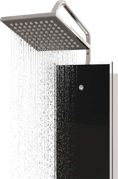 VidaXL Sprchový panel skleněný 18 x 45,5 x 130 cm černý [151418]