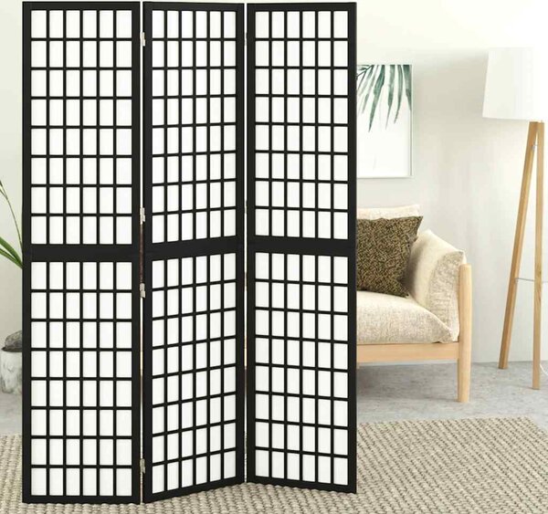 VidaXL Skládací 3dílný paraván v japonském stylu 120 x 170 cm [352087] Barva: Bílá
