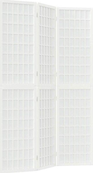 VidaXL Skládací 3dílný paraván v japonském stylu 120 x 170 cm [352087] Barva: Bílá