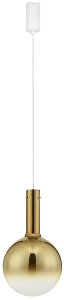 Zlaté skleněné závěsné LED světlo Nova Luce Nostos 25 cm