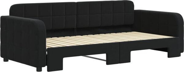 VidaXL Válenda s přistýlkou 90 x 190 cm samet [3196942] Barva: světle šedá