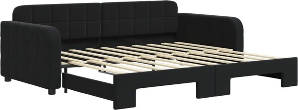 VidaXL Válenda s přistýlkou 90 x 190 cm samet [3196942] Barva: světle šedá