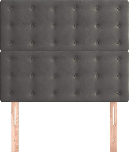 VidaXL Čelo postele 90x5x118/128 cm sametové [3116803] Barva: světle šedá
