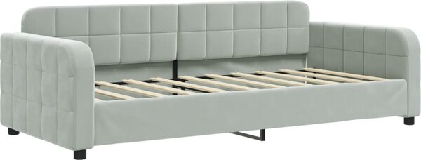 VidaXL Válenda s přistýlkou a zásuvkami 90 x 190 cm samet [3196992] Barva: Černá