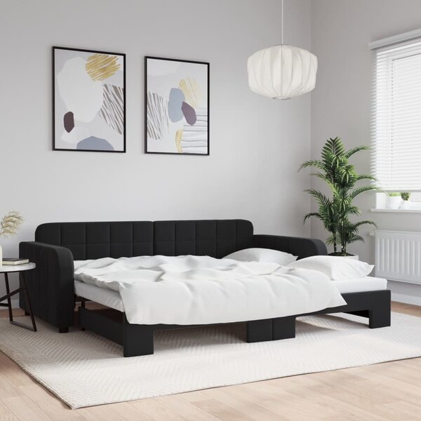 VidaXL Válenda s přistýlkou 90 x 190 cm samet [3196942] Barva: světle šedá
