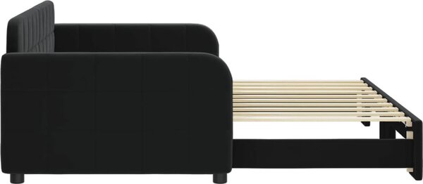 VidaXL Válenda s přistýlkou 90 x 190 cm samet [3196942] Barva: světle šedá