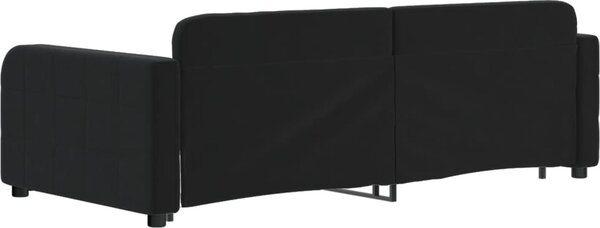 VidaXL Válenda s přistýlkou 90 x 190 cm samet [3196942] Barva: světle šedá