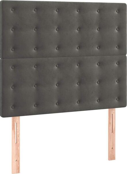 VidaXL Čelo postele 90x5x118/128 cm sametové [3116803] Barva: světle šedá