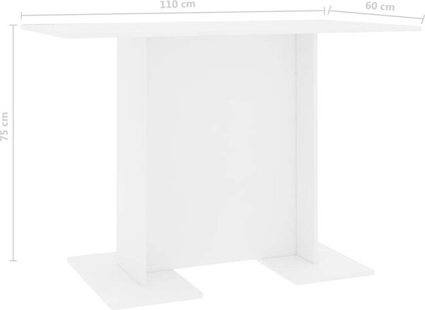 VidaXL Jídelní stůl 110 x 60 x 75 cm kompozitní dřevo [800248] Barva: dub sonoma