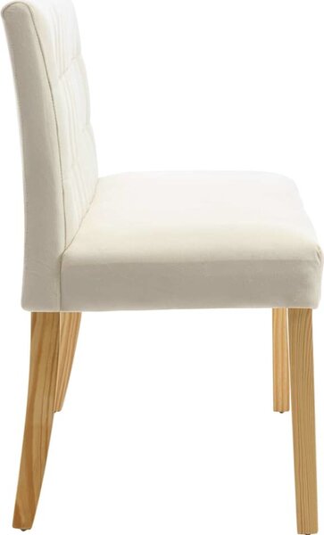 VidaXL Lavice 140 cm samet [288575] Barva: krémová