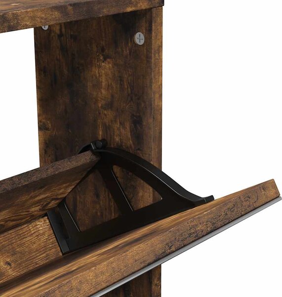 VidaXL Botník se zrcadlem 5patrový 63 x 17 x 169,5 cm [273937] Barva: Bílá