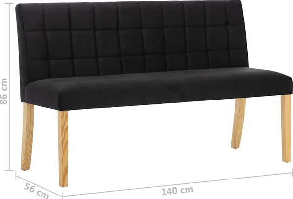VidaXL Lavice 140 cm samet [288575] Barva: krémová