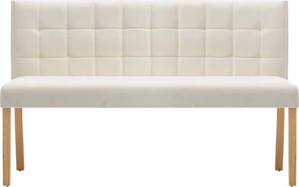 VidaXL Lavice 140 cm samet [288575] Barva: krémová