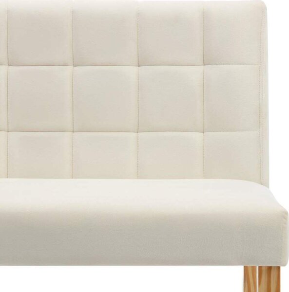 VidaXL Lavice 140 cm samet [288575] Barva: krémová