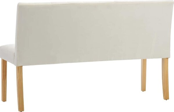 VidaXL Lavice 140 cm samet [288575] Barva: krémová