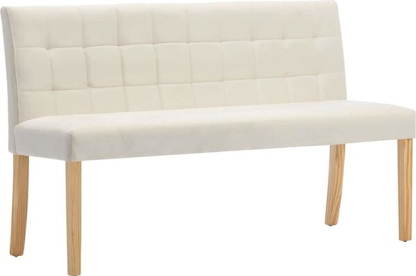 VidaXL Lavice 140 cm samet [288575] Barva: krémová
