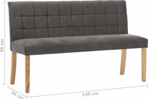 VidaXL Lavice 140 cm samet [288575] Barva: krémová