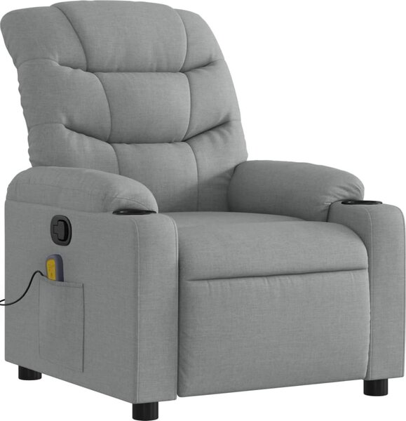 VidaXL Masážní polohovací křeslo textil [374156] Barva: Tmavě šedá