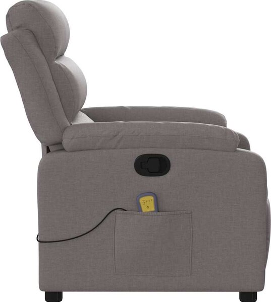 VidaXL Masážní polohovací křeslo textil [373475] Barva: taupe