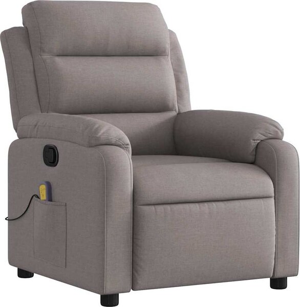 VidaXL Masážní polohovací křeslo textil [373475] Barva: taupe