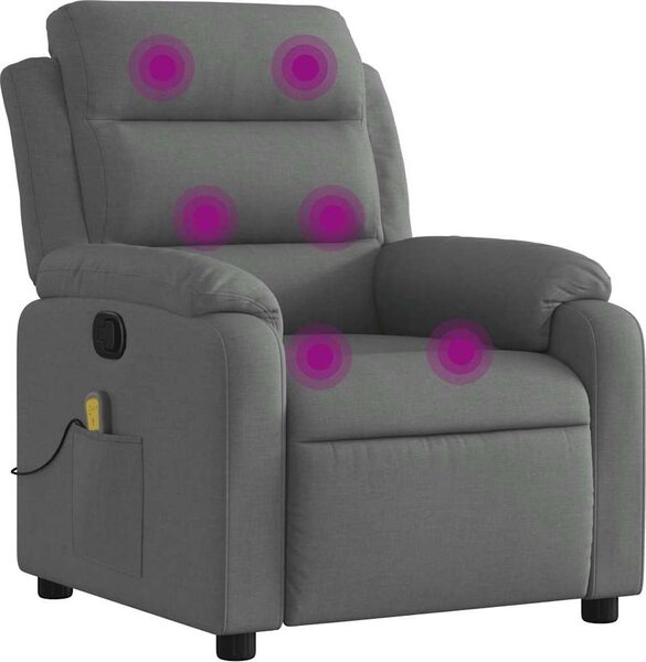 VidaXL Masážní polohovací křeslo textil [373475] Barva: taupe