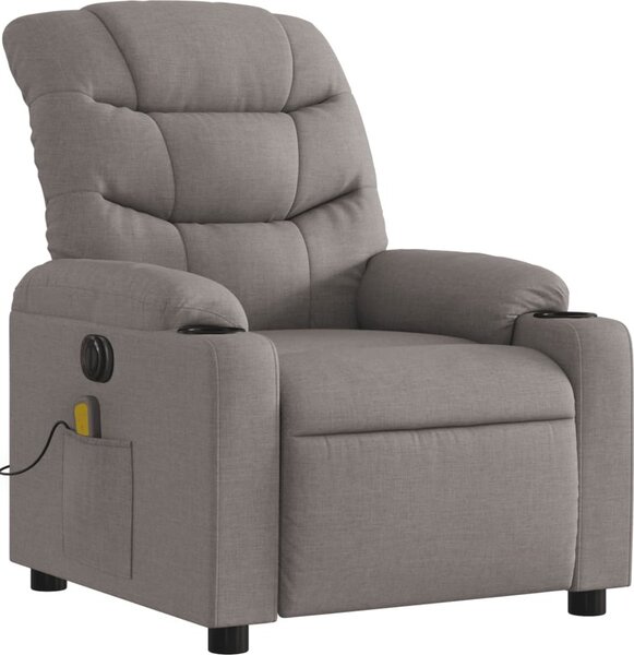 VidaXL Elektrické masážní polohovací křeslo textil [3206636] Barva: Tmavě zelená