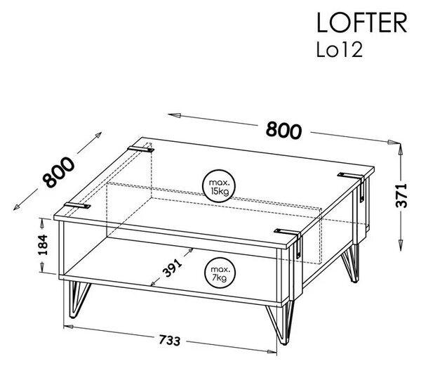 Dolmar Konferenční stolek Lofter LO12