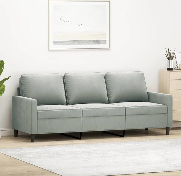 VidaXL 3místná pohovka 180 cm samet [359217] Barva: Modrá