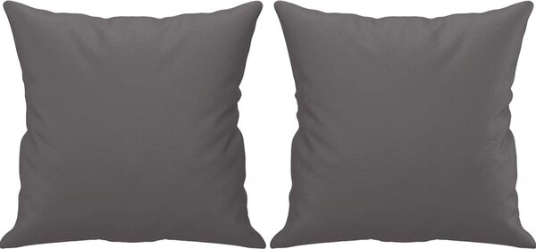 VidaXL 2místná pohovka s polštáři 120 cm umělá kůže [3200983] Barva: Šedá
