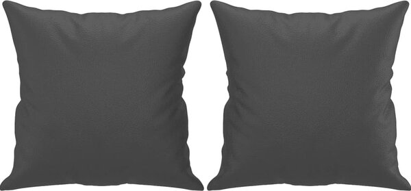 VidaXL 2místná pohovka s polštáři 120 cm umělá kůže [3200983] Barva: Šedá