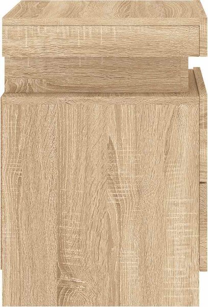 VidaXL Noční stolek s LED osvětlením 35 x 39 x 55 cm [836751] Barva: Staré dřevo