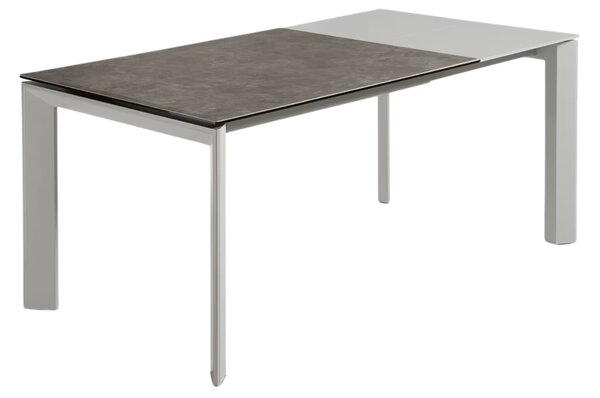 Šedý keramický rozkládací jídelní stůl Kave Home Axis II. 140/200 x 90 cm