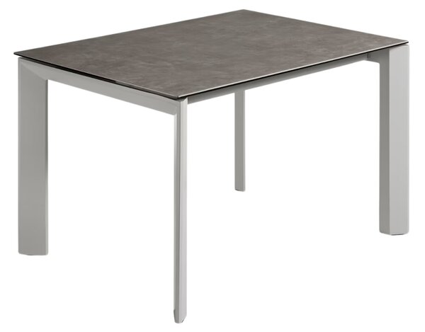 Šedý keramický rozkládací jídelní stůl Kave Home Axis III. 120/180 x 80 cm