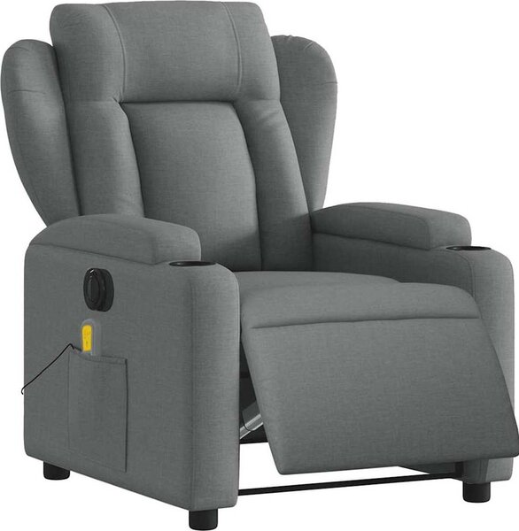 VidaXL Elektrické masážní polohovací křeslo textil [3204471] Barva: vínová červená