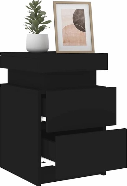 VidaXL Noční stolek s LED osvětlením 35 x 39 x 55 cm [836751] Barva: Staré dřevo