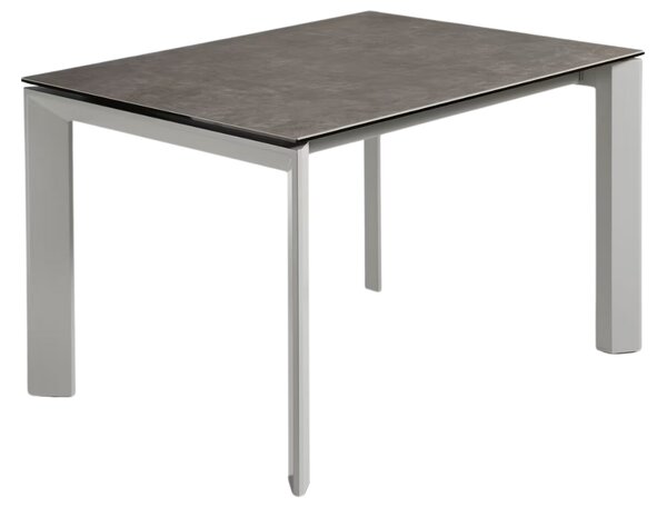Šedý keramický rozkládací jídelní stůl Kave Home Axis II. 140/200 x 90 cm