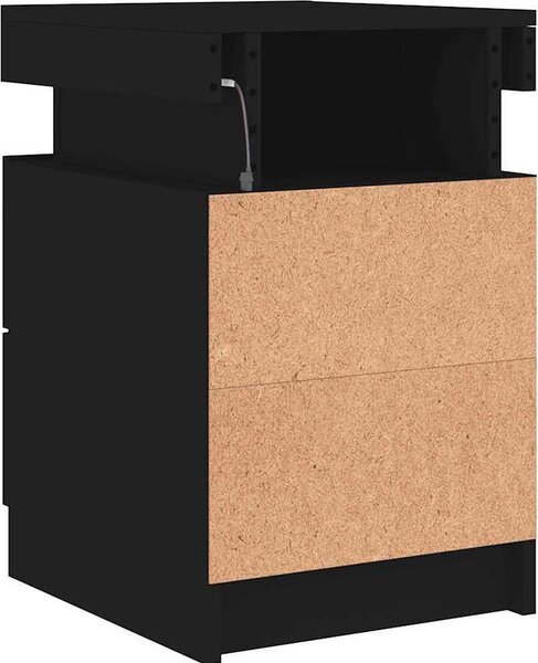 VidaXL Noční stolek s LED osvětlením 35 x 39 x 55 cm [836751] Barva: Staré dřevo