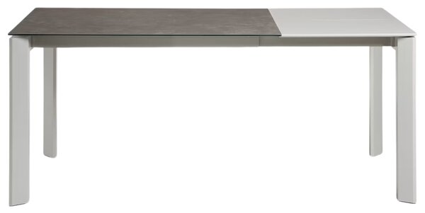 Šedý keramický rozkládací jídelní stůl Kave Home Axis II. 140/200 x 90 cm