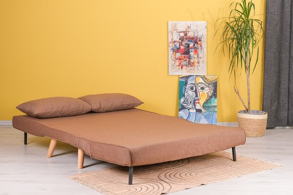 Sedačka futon Fillie (Hnědá). Akce -23%