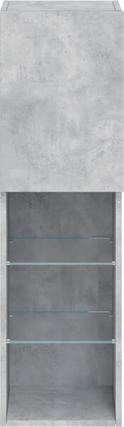 VidaXL TV skříňky s LED osvětlením 2 ks 30,5 x 30 x 102 cm [837022] Barva: šedá sonoma