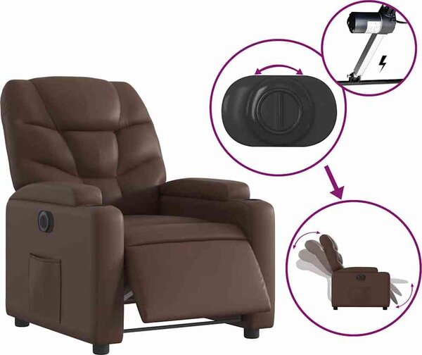 VidaXL Elektrické polohovací křeslo umělá kůže [3204644] Barva: krémová